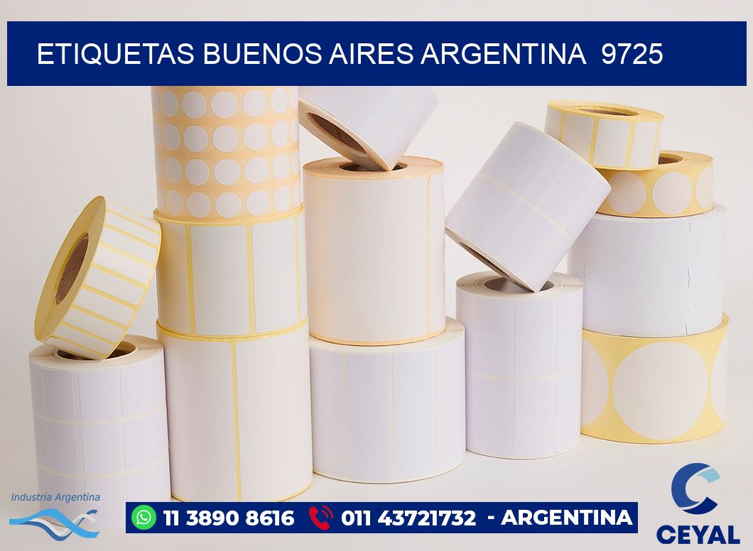 Etiquetas Buenos Aires Argentina  9725