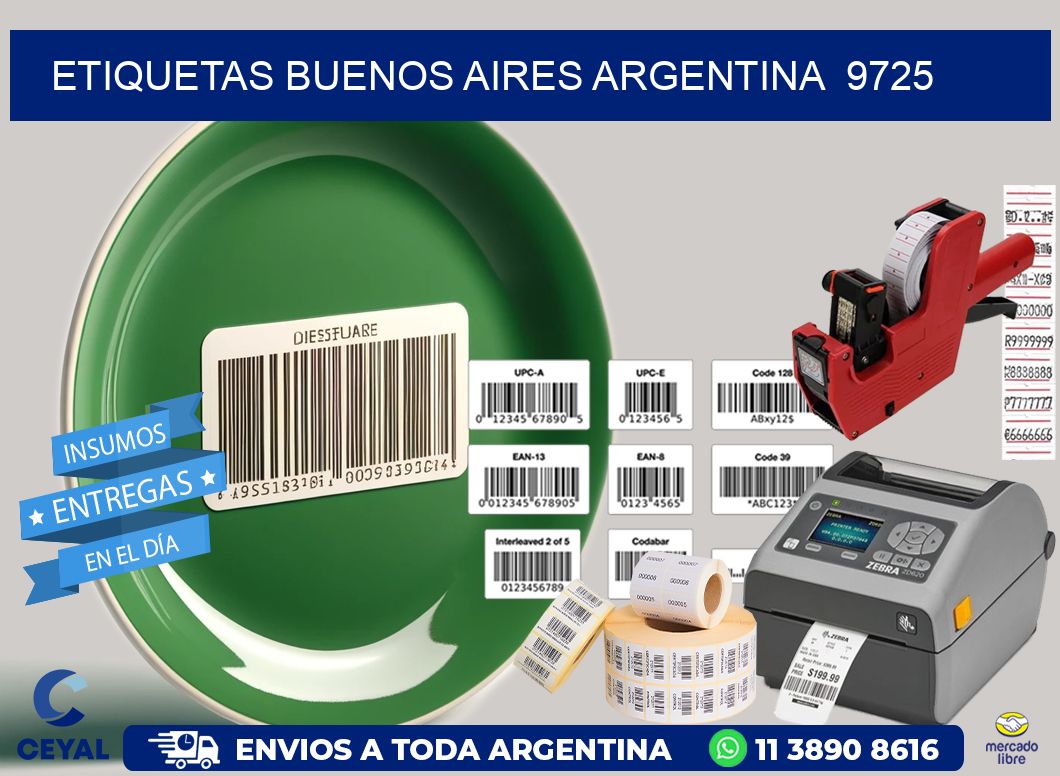 Etiquetas Buenos Aires Argentina  9725