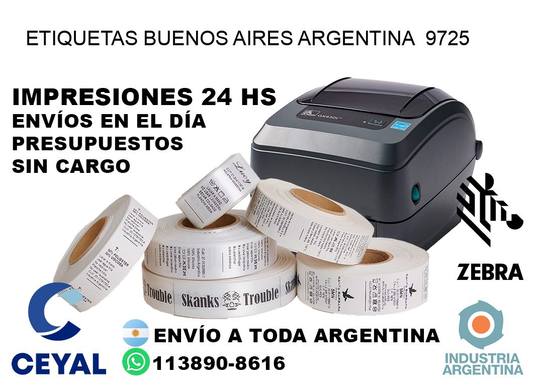 Etiquetas Buenos Aires Argentina  9725