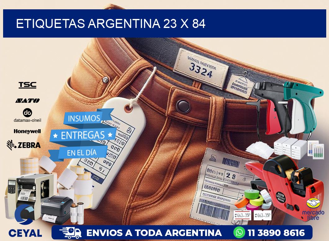Etiquetas argentina 23 x 84