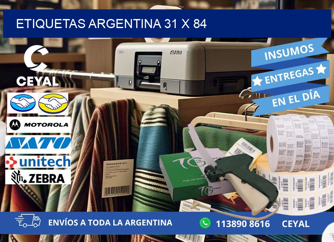 Etiquetas argentina 31 x 84