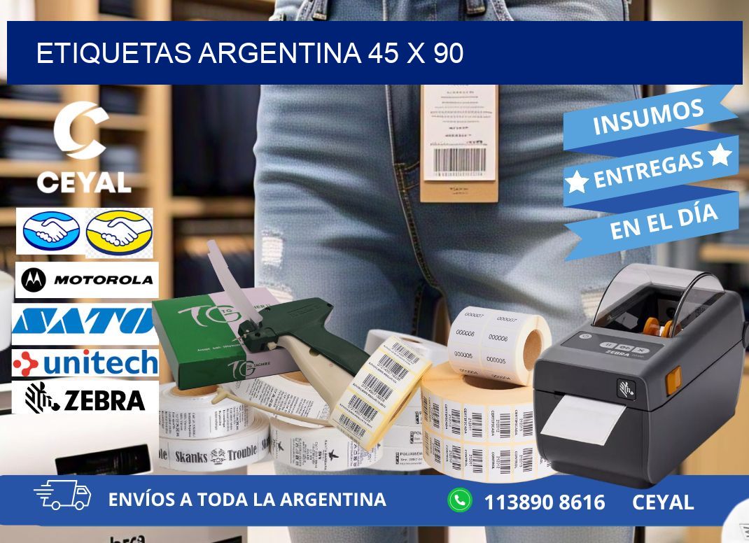 Etiquetas argentina 45 x 90