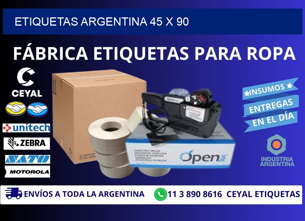 Etiquetas argentina 45 x 90