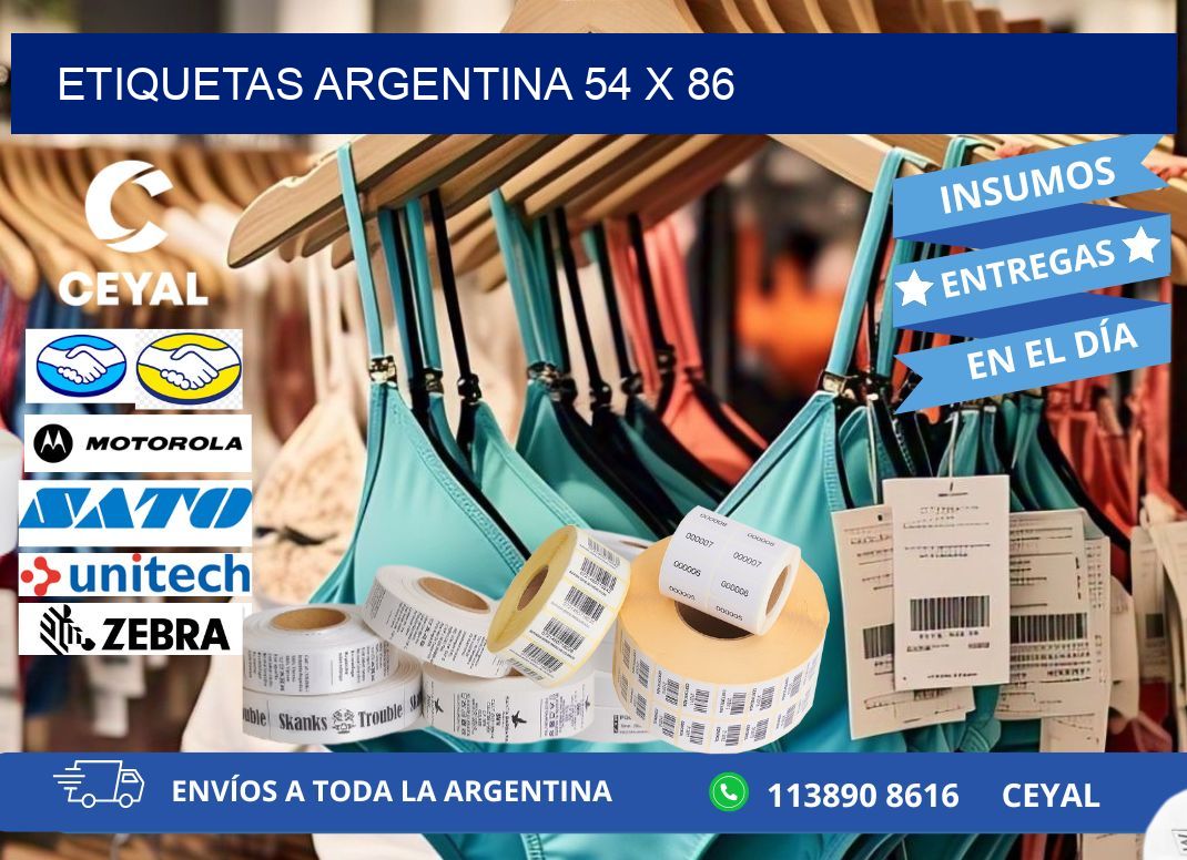 Etiquetas argentina 54 x 86