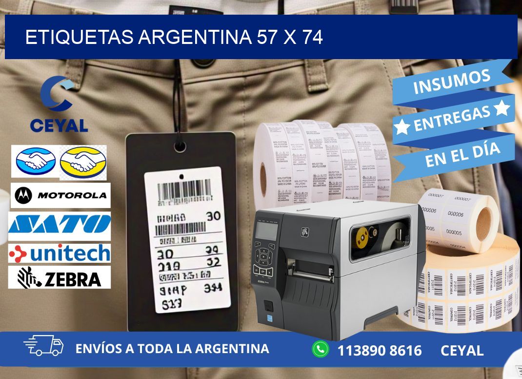 Etiquetas argentina 57 x 74