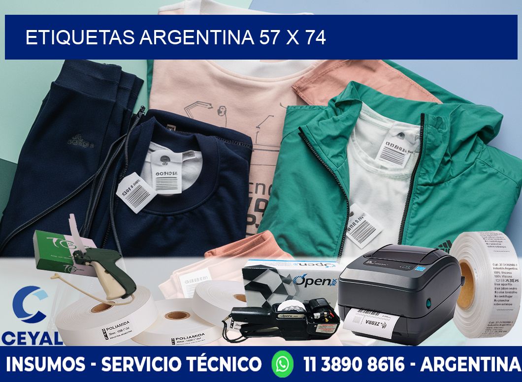Etiquetas argentina 57 x 74