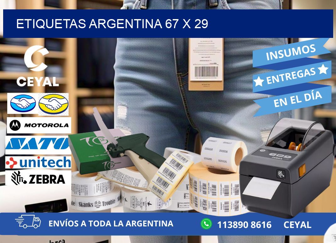 Etiquetas argentina 67 x 29