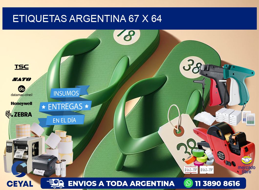 Etiquetas argentina 67 x 64