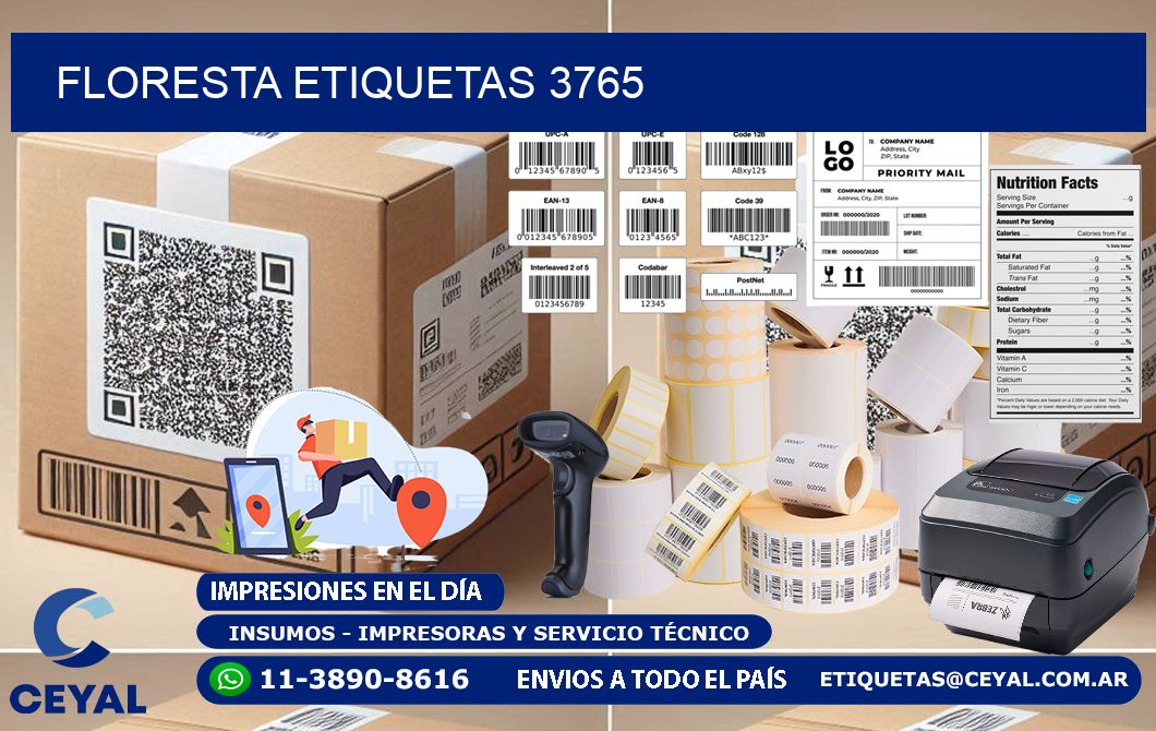 Floresta etiquetas 3765