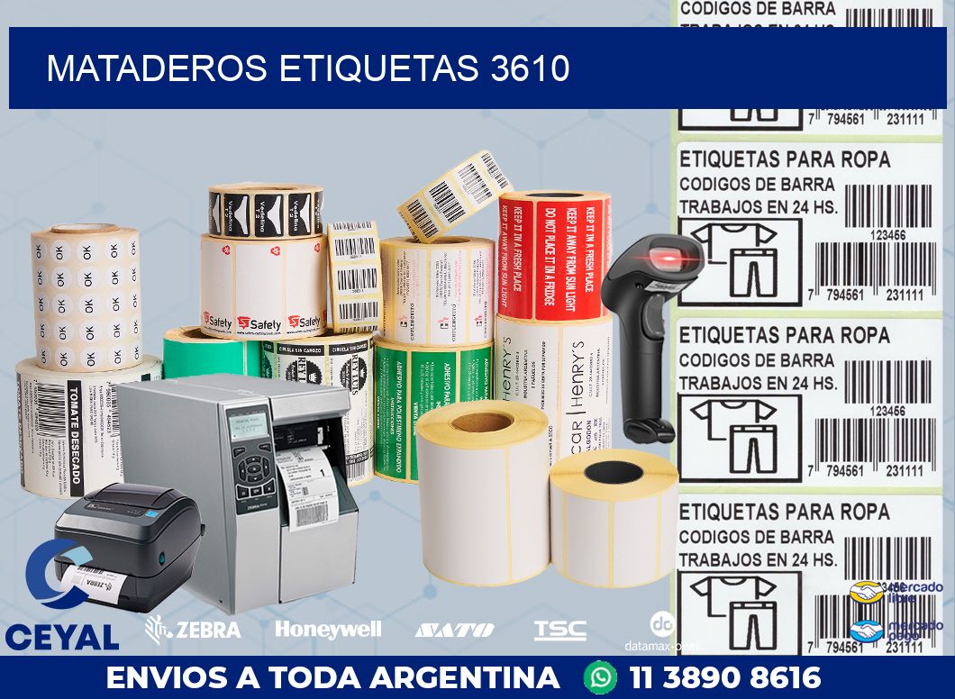 Mataderos etiquetas 3610