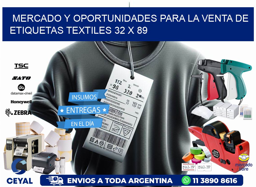 Mercado y Oportunidades para la Venta de Etiquetas Textiles 32 x 89