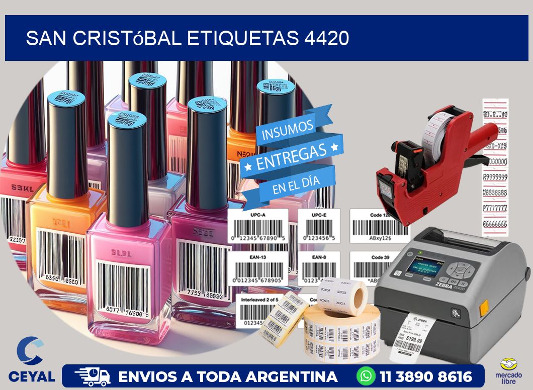 San Cristóbal etiquetas 4420
