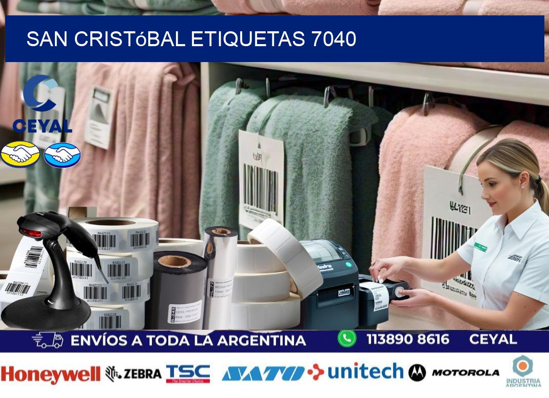 San Cristóbal etiquetas 7040