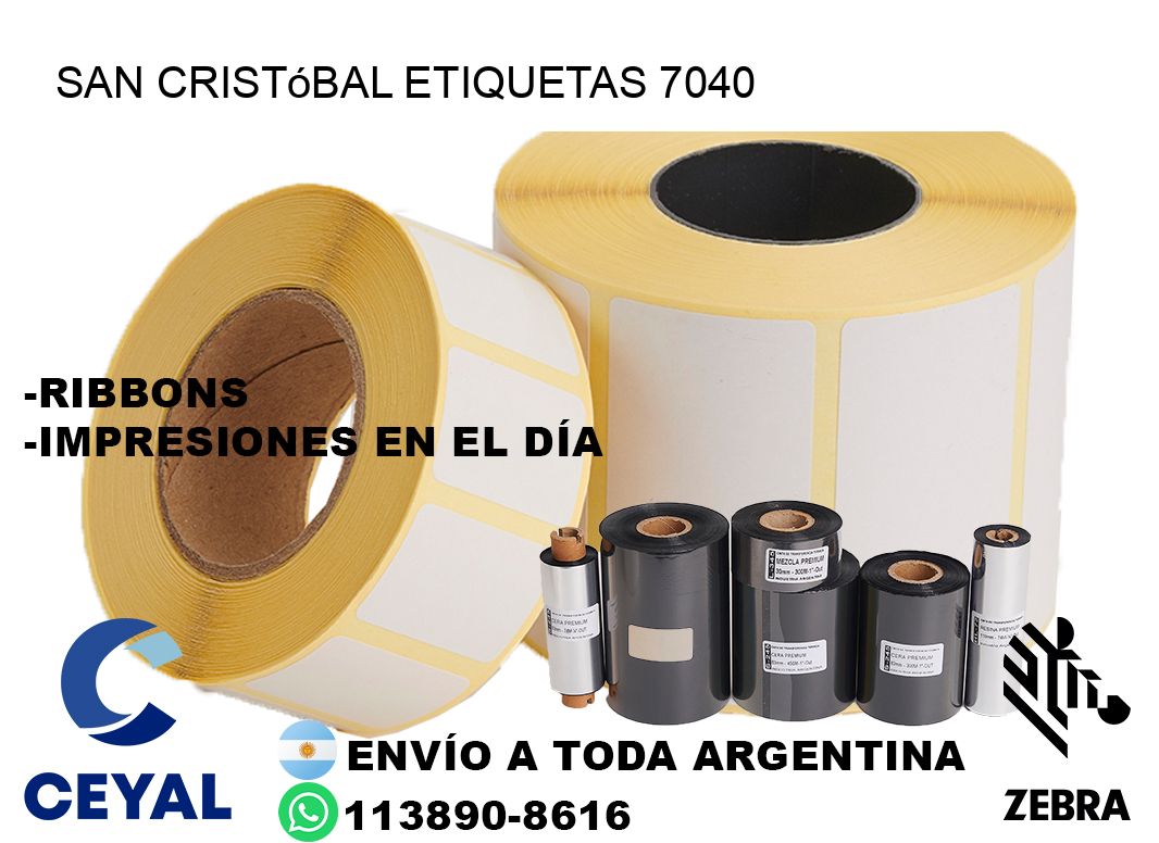 San Cristóbal etiquetas 7040