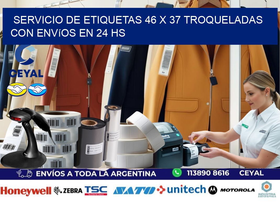 Servicio de etiquetas 46 x 37 troqueladas con envíos en 24 hs