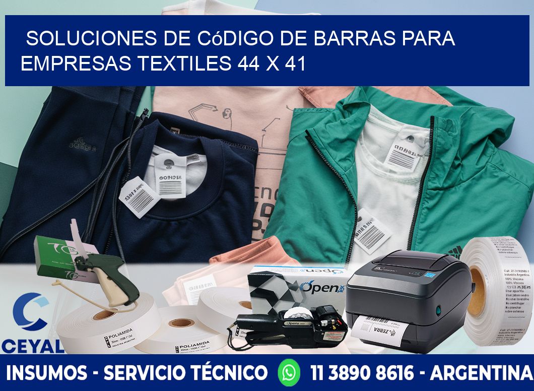 Soluciones de Código de Barras para Empresas Textiles 44 x 41