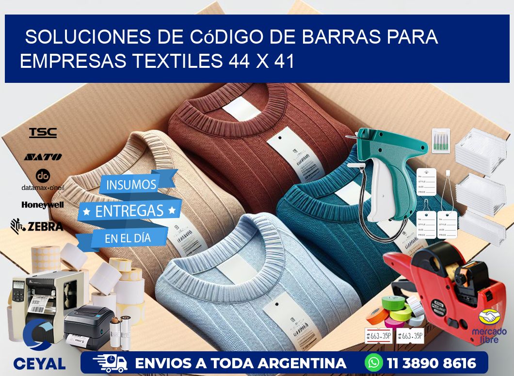 Soluciones de Código de Barras para Empresas Textiles 44 x 41