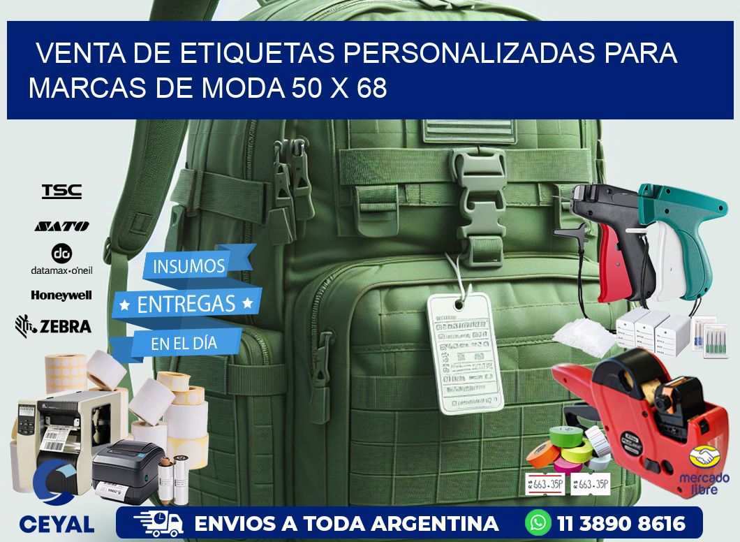 Venta de Etiquetas Personalizadas para Marcas de Moda 50 x 68