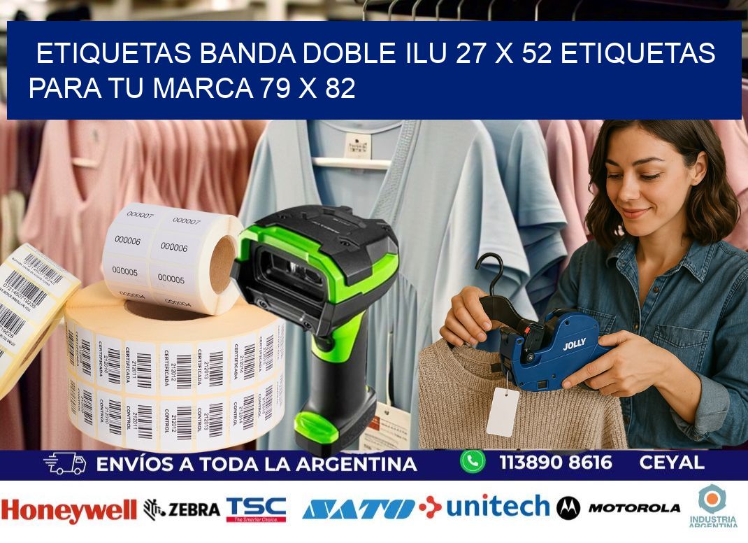 etiquetas banda doble ilu 27 x 52 etiquetas para tu marca 79 x 82