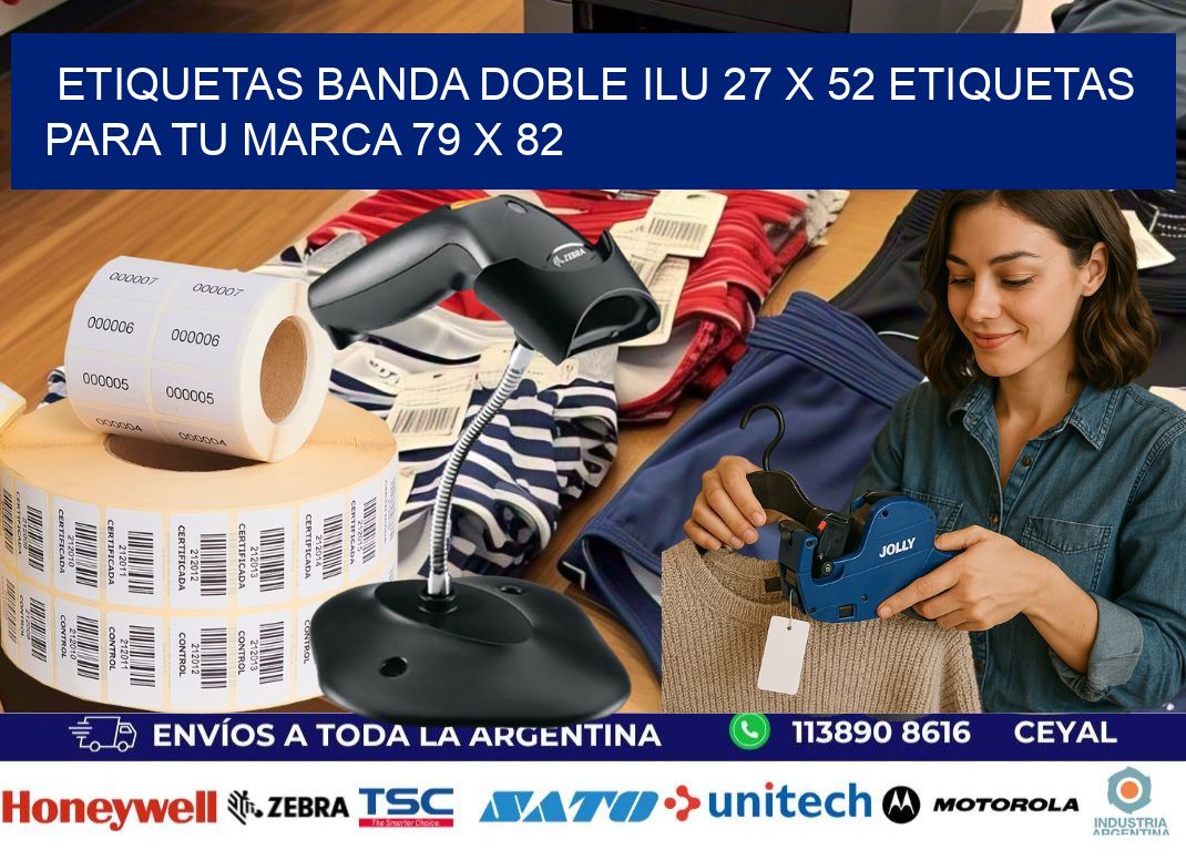etiquetas banda doble ilu 27 x 52 etiquetas para tu marca 79 x 82