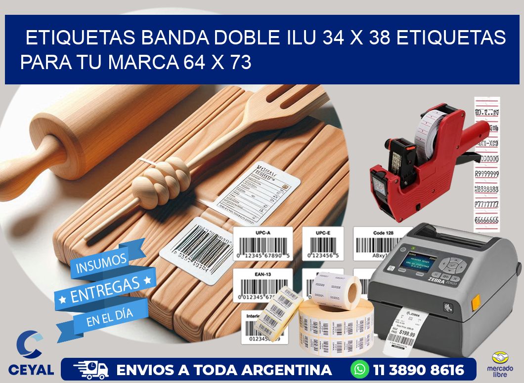 etiquetas banda doble ilu 34 x 38 etiquetas para tu marca 64 x 73