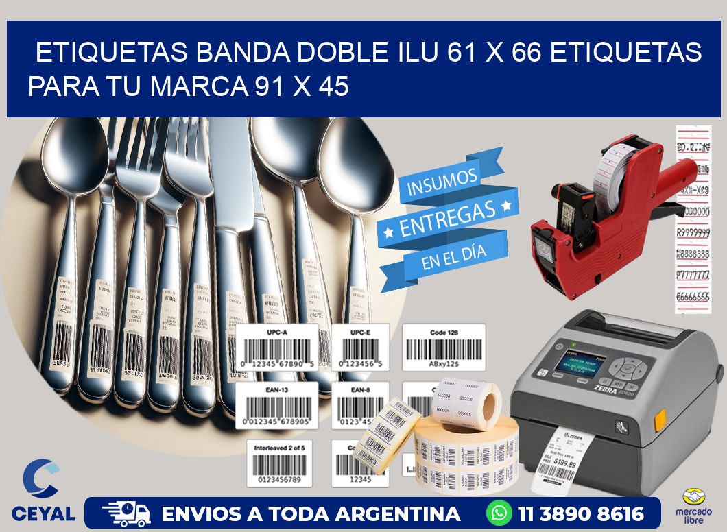 etiquetas banda doble ilu 61 x 66 etiquetas para tu marca 91 x 45