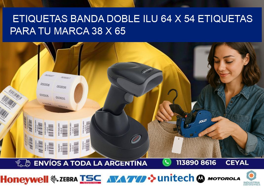etiquetas banda doble ilu 64 x 54 etiquetas para tu marca 38 x 65