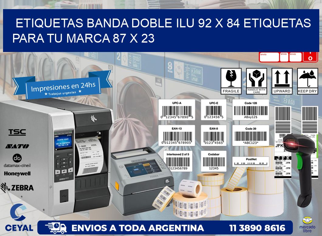 etiquetas banda doble ilu 92 x 84 etiquetas para tu marca 87 x 23