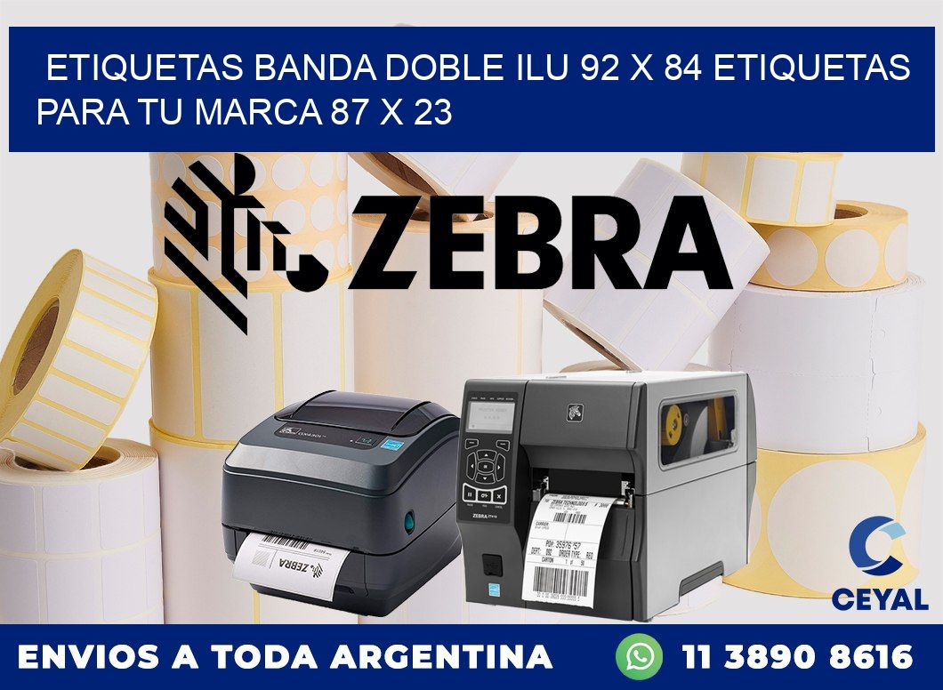 etiquetas banda doble ilu 92 x 84 etiquetas para tu marca 87 x 23