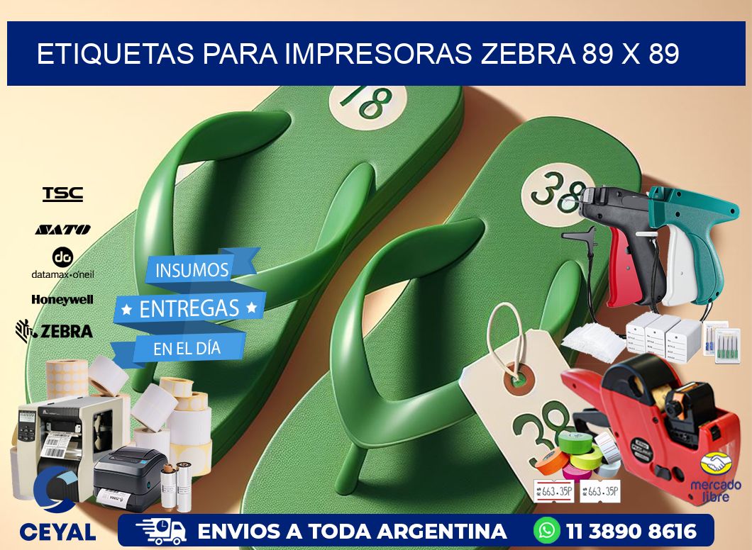 etiquetas para impresoras zebra 89 x 89