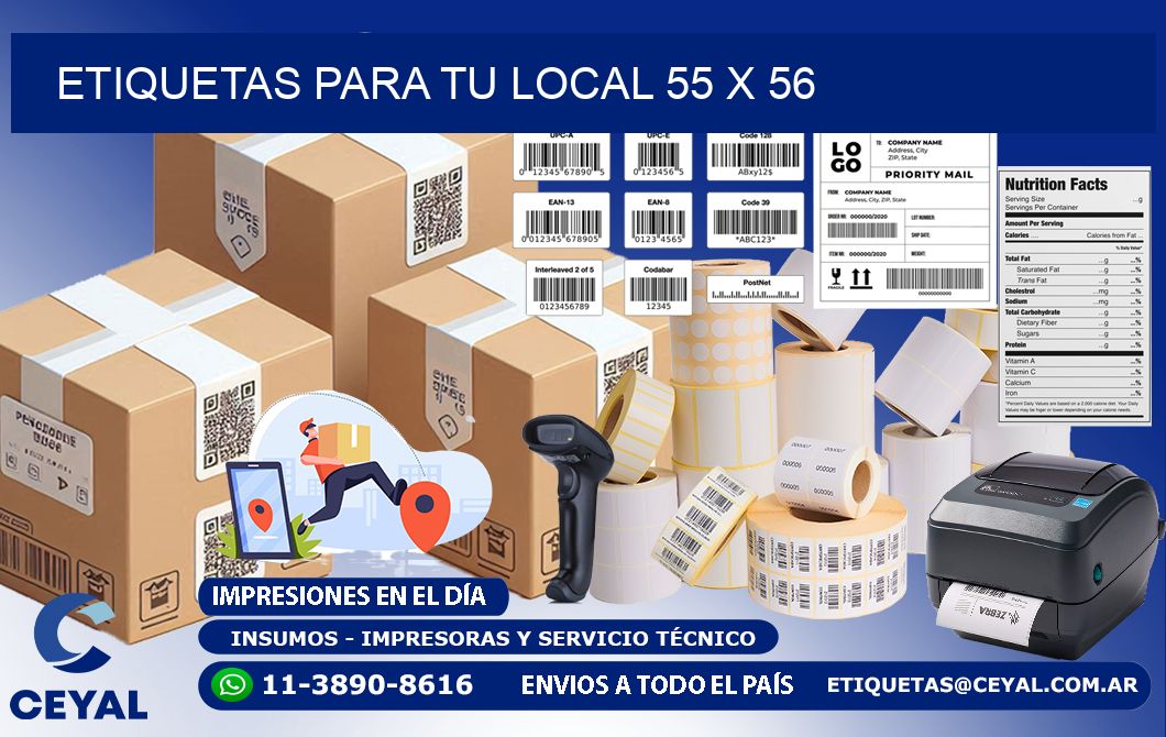 etiquetas para tu local 55 x 56