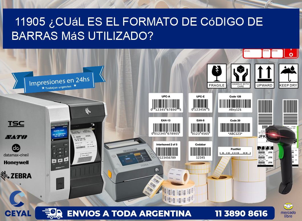 11905 ¿Cuál es el formato de código de barras más utilizado?