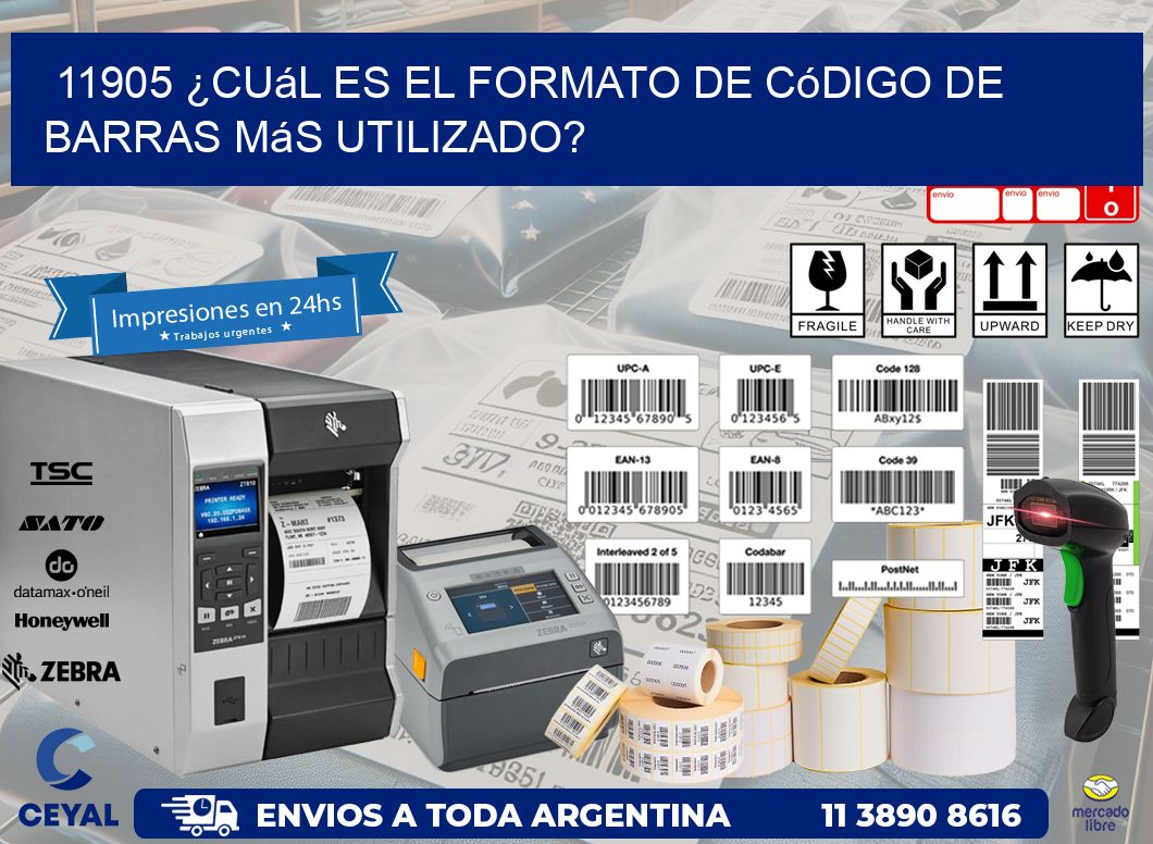 11905 ¿Cuál es el formato de código de barras más utilizado?
