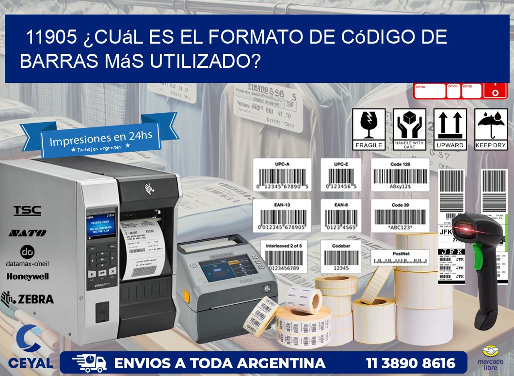 11905 ¿Cuál es el formato de código de barras más utilizado?