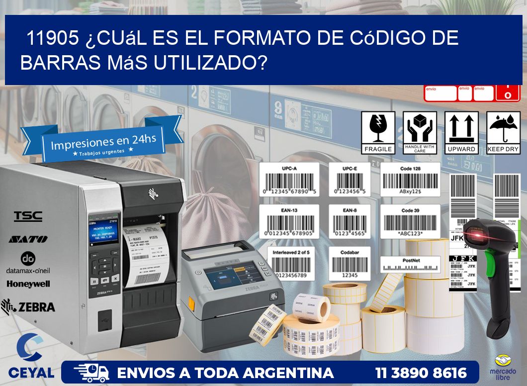 11905 ¿Cuál es el formato de código de barras más utilizado?