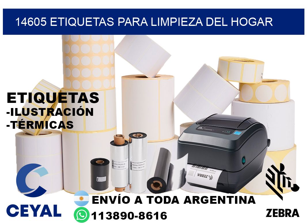 14605 Etiquetas para limpieza del hogar