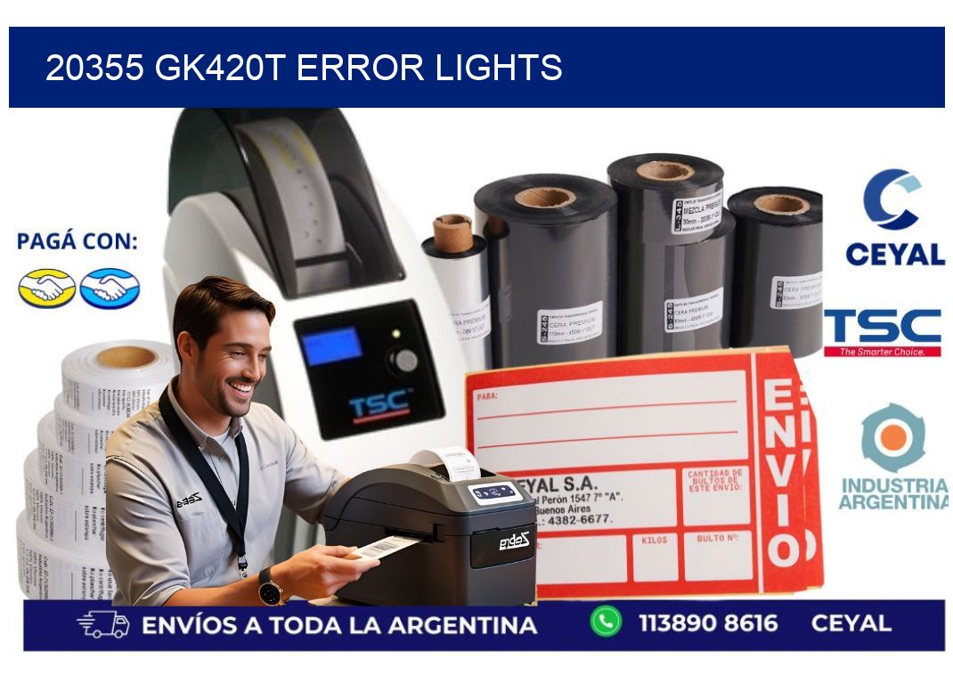 20355 GK420T error lights