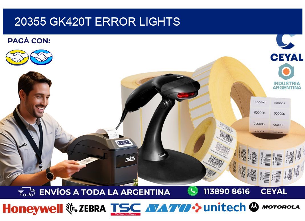 20355 GK420T error lights