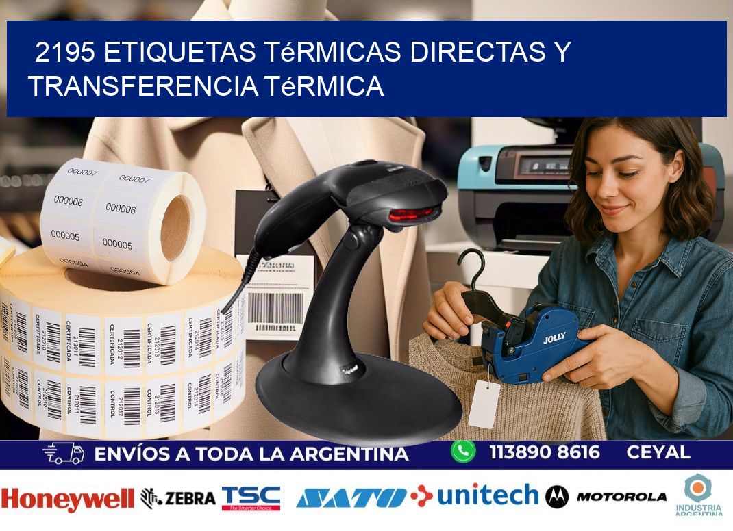 2195 etiquetas térmicas directas y transferencia térmica