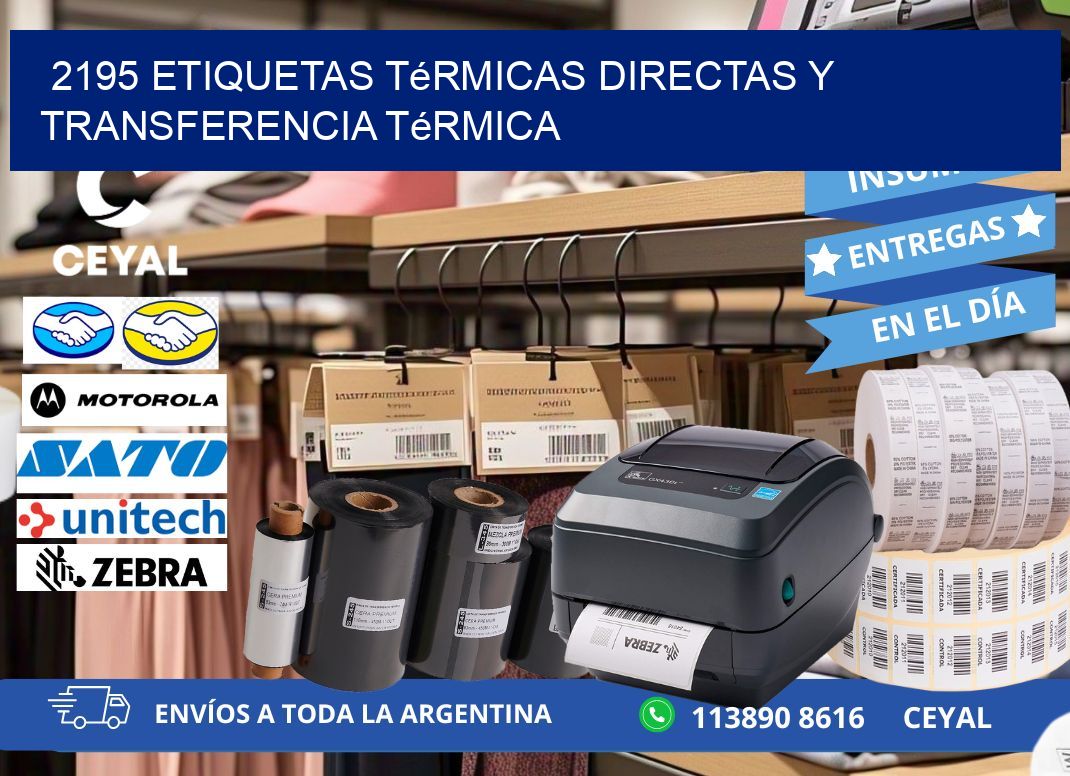2195 etiquetas térmicas directas y transferencia térmica