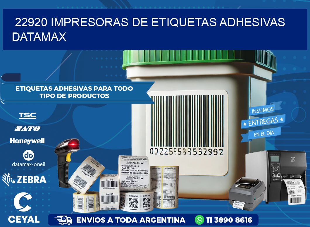 22920 impresoras de etiquetas adhesivas datamax