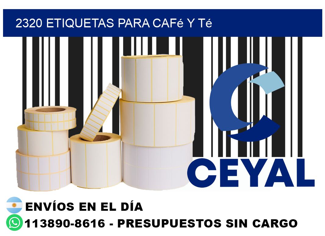 2320 Etiquetas para café y té