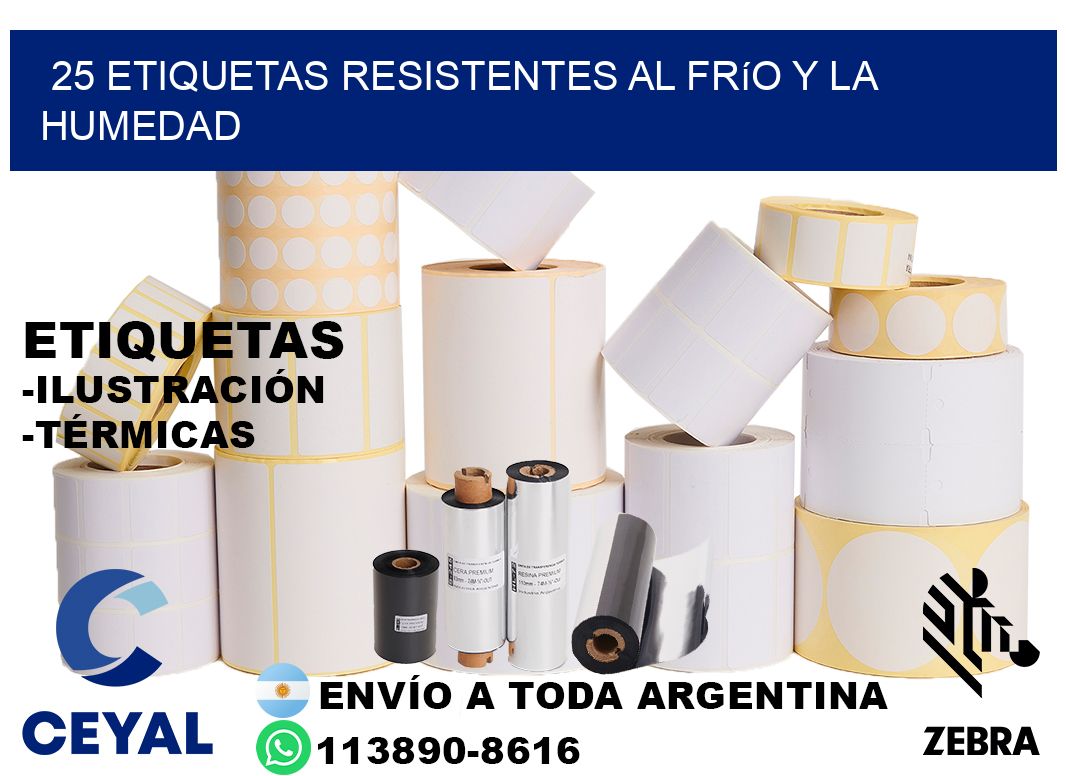 25 Etiquetas resistentes al frío y la humedad