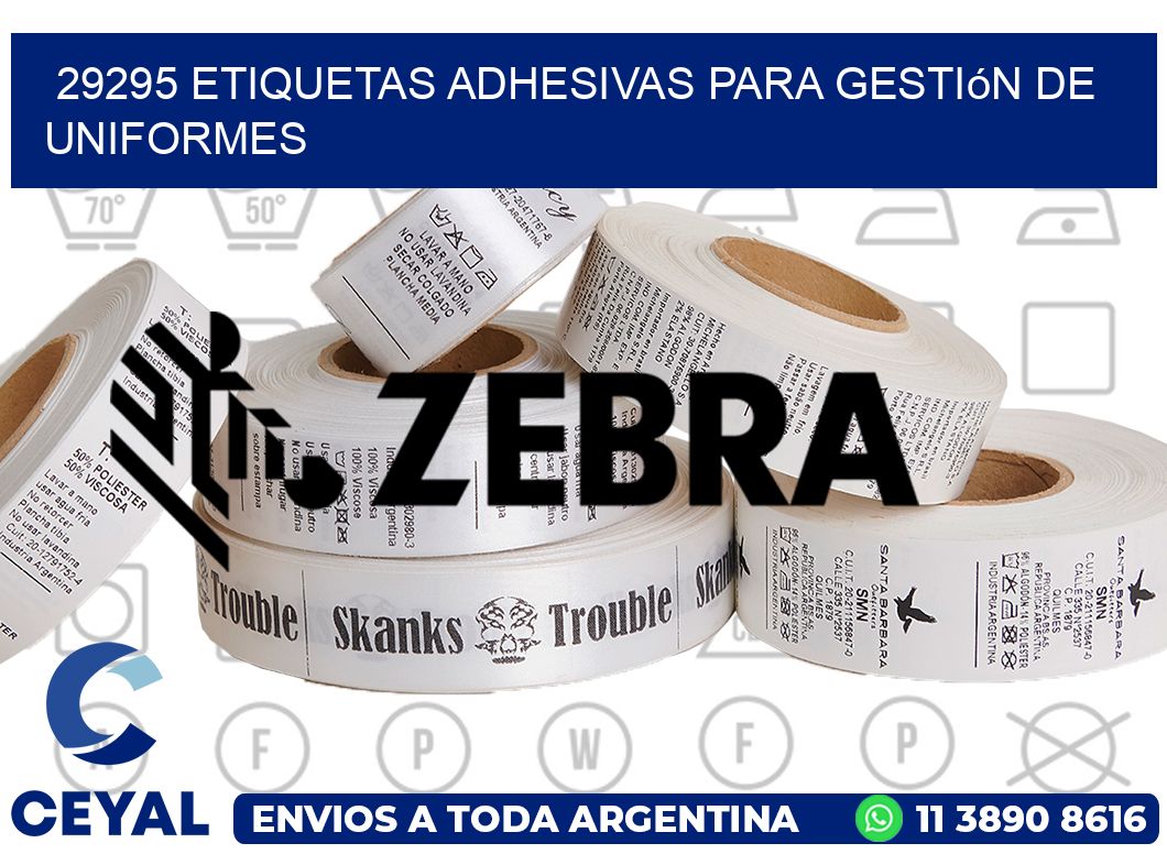 29295 Etiquetas adhesivas para gestión de uniformes