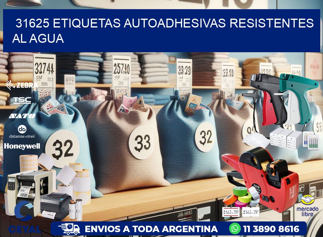 31625 etiquetas autoadhesivas resistentes al agua