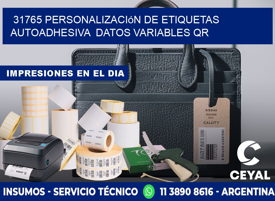 31765 Personalización de etiquetas autoadhesiva datos variables QR