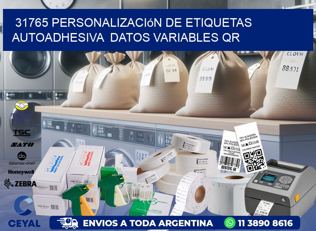 31765 Personalización de etiquetas autoadhesiva  datos variables QR