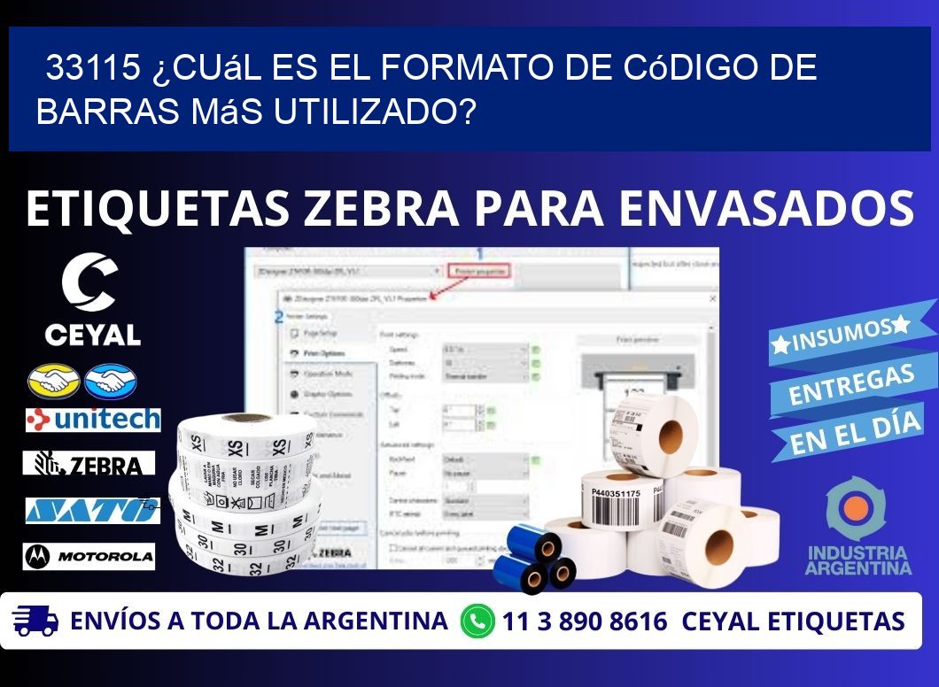33115 ¿Cuál es el formato de código de barras más utilizado?