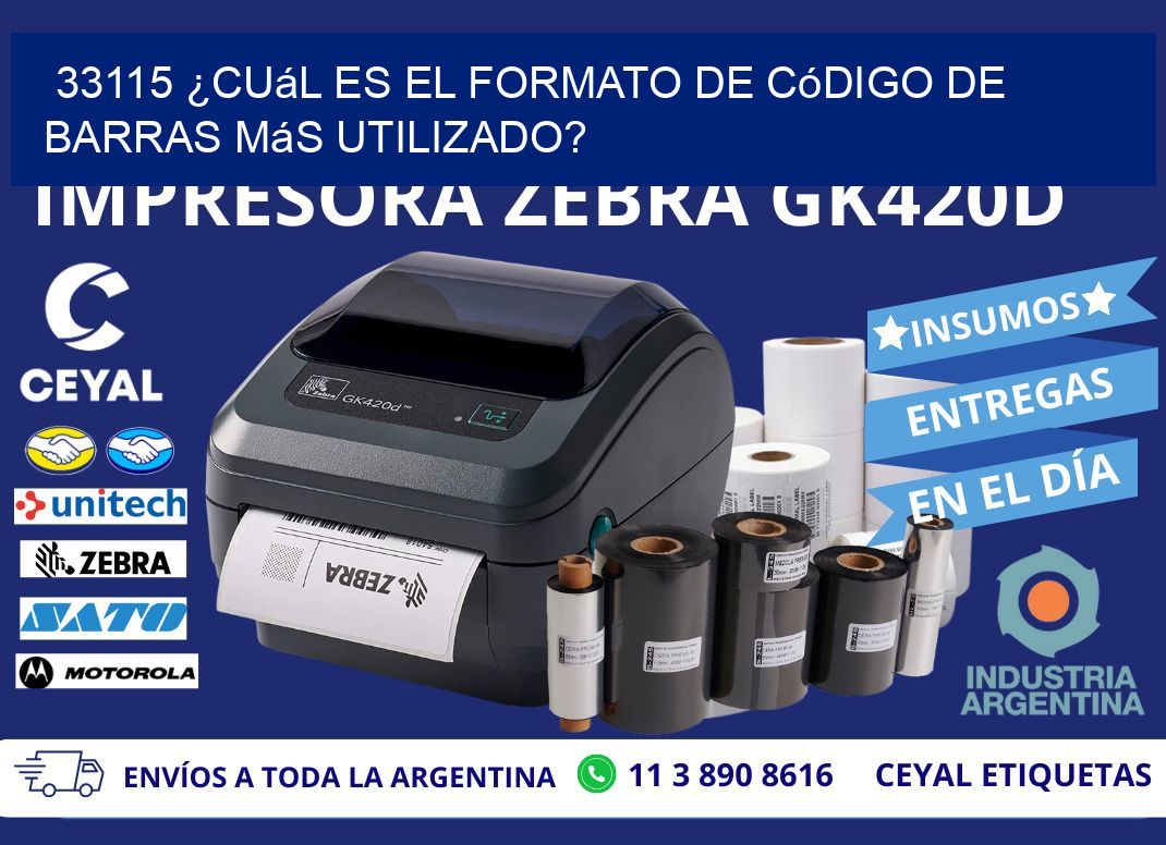 33115 ¿Cuál es el formato de código de barras más utilizado?