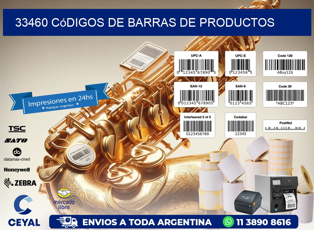 33460 Códigos de barras de productos